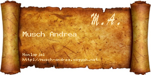Musch Andrea névjegykártya